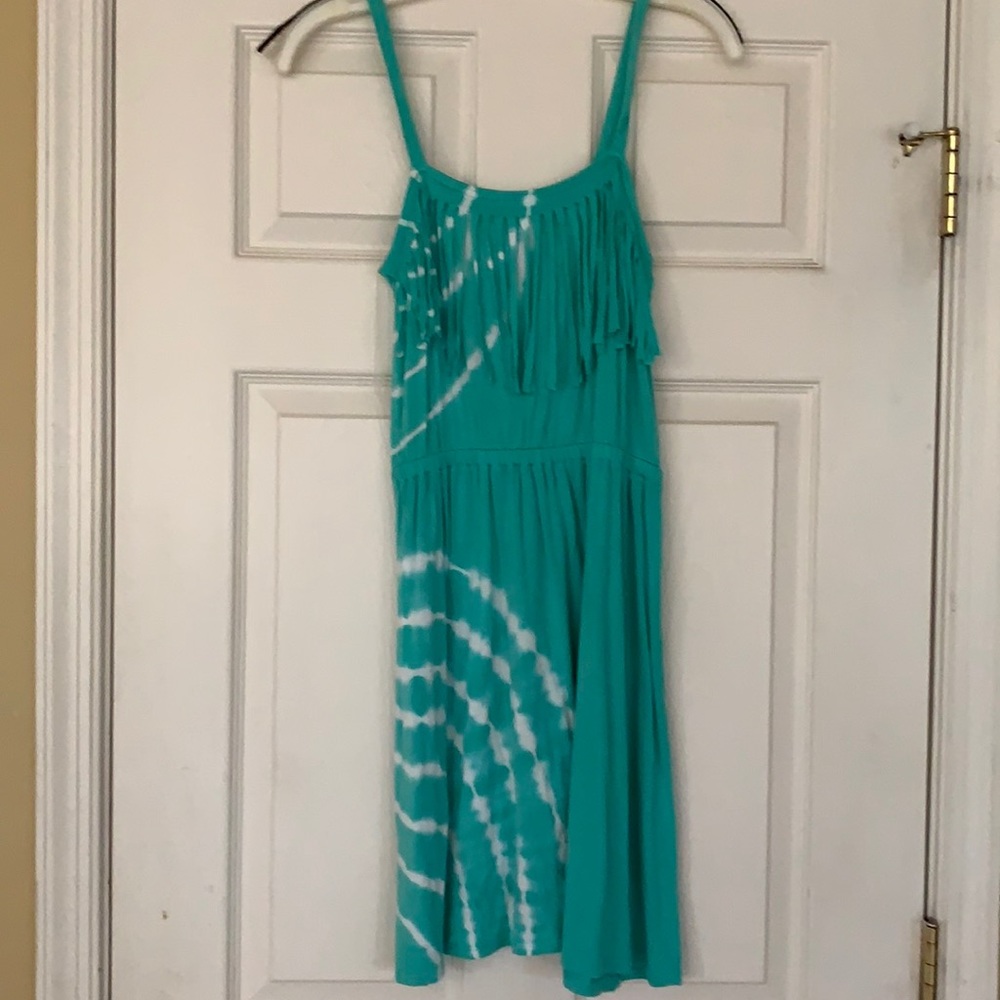 Girls Justice Tie-Dye Fringe Sun Dress/Cover Up